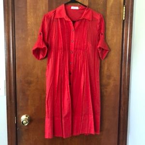 Calvin Klein, red t-shirt style dress.
